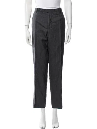 Pre-owned Costume National Wool Straight Leg Pants In Grey