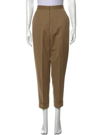 Pre-owned Costume National Wool Straight Leg Pants In Neutrals