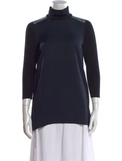 Pre-owned Costume National Wool Turtleneck Top In Black