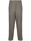 Costumein Tailored Virgin Wool Trousers In Grey