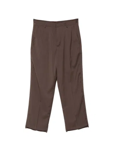 Costumein Allen Frayed-edge Trousers In Brown