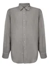 Costumein Linen Chambray Shirt In Grey
