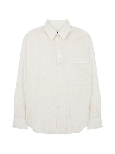 Costumein Andrea Vertical-stripe Chest-pocket Shirt In White