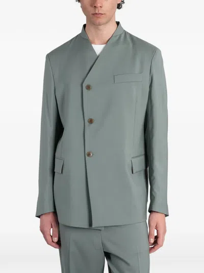 Costumein Arnaldo Asymmetric-fastening Blazer In Green