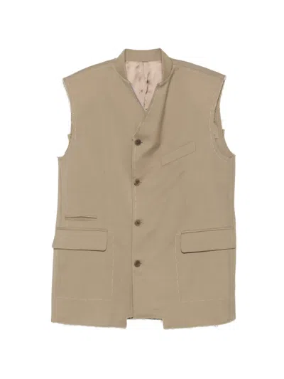 Costumein Arny Sleeveless Waistcoat In Brown