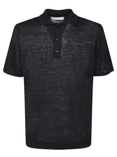 Costumein Black Cotton Polo Shirt