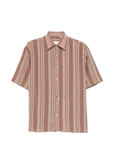 Costumein Buttoned Pattern Shirt In Pink