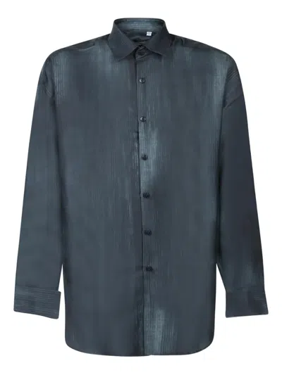 Costumein Buttoned Silk Shirt In Blue