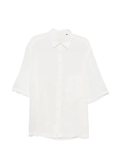 Costumein Chest-pocket Short-sleeve Shirt In White