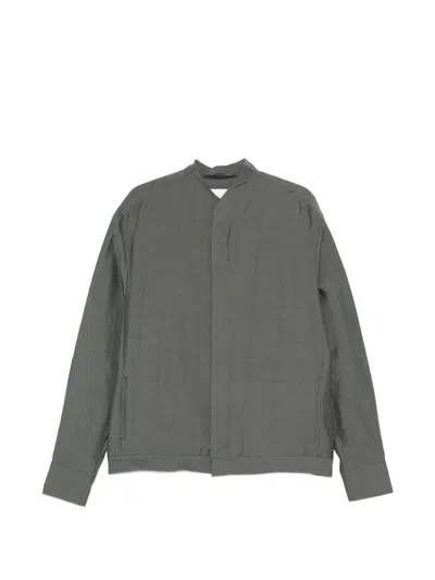 Costumein Collarless Jacket In Gray