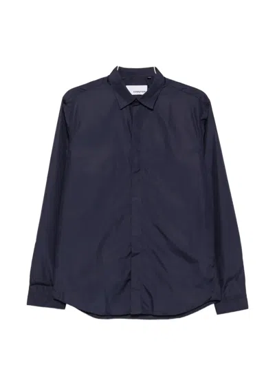 Costumein Concealed-front Shirt In Blue