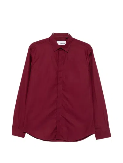 Costumein Concealed-placket Long-sleeve Shirt In Red