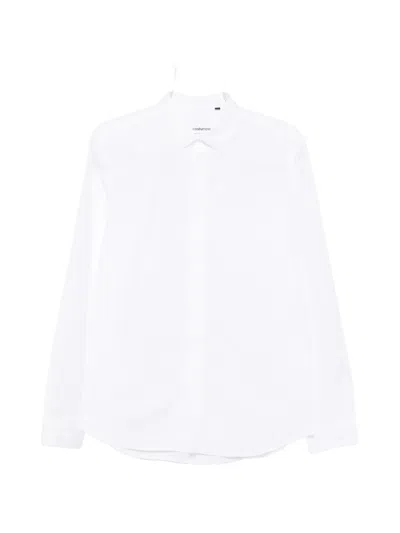 Costumein Concealed-placket Long-sleeve Shirt In White