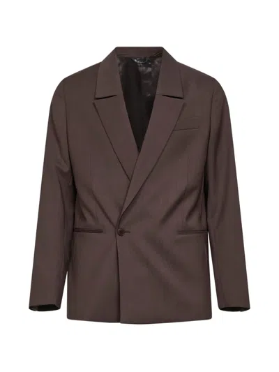 Costumein Donatien Virgin Wool Blazer In Brown