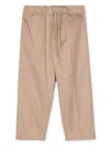 Costumein Drawstring Cotton Trousers In Neutrals