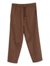 Costumein Drawstring Tailored Trousers In Brown