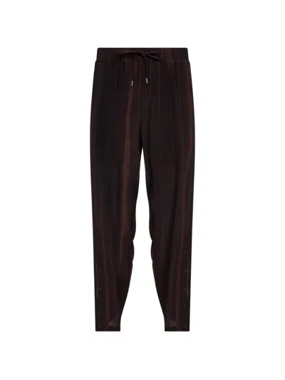 Costumein Drawstring Tapered Trousers In Brown