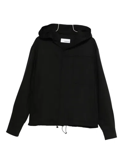 Costumein Drawstrings Hooded Jacket In Black