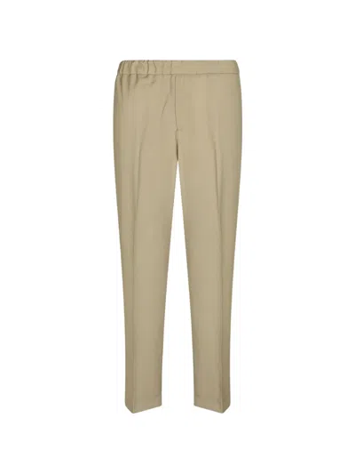 Costumein Elasticated-waist Pressed-crease Trousers In Neutral