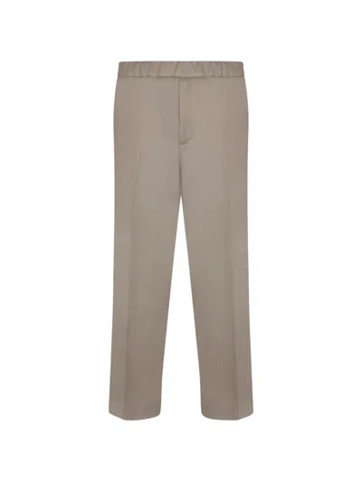 Costumein Elasticated-waistband Pressed-crease Trousers In Neutral
