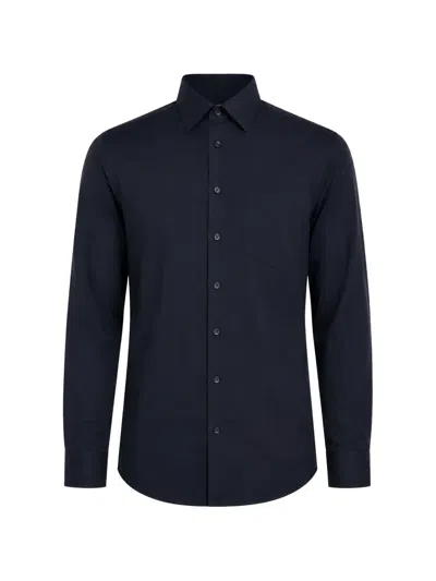 Costumein Eric Dallas Chest-pocket Long-sleeve Shirt In Blue