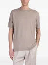 Costumein Sofia T-shirt In Taupe Linen In Brown