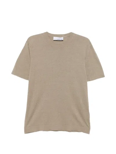 Costumein Fine-knit Short-sleeve T-shirt In Neutral