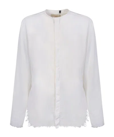 COSTUMEIN FRAYED-HEM LINEN SHIRT