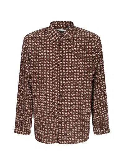 Costumein Geometric-print Long-sleeved Shirt In Multi