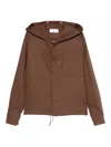 Costumein Hooded Pocket Jacket In Brown