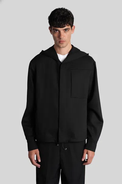 Costumein Hoodie T Casual Jacket In Black Wool
