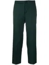 Costumein Jean 19 Tailored Cropped Trousers In Green