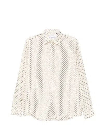 Costumein Jil+ Geometric-print Long-sleeve Shirt In White