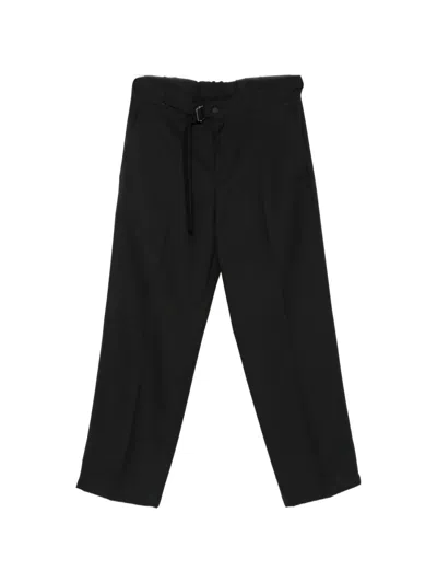 Costumein John Belted Straight-leg Trousers In Black