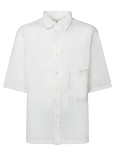 Costumein Lightweight Linen Shirt With Classic Collar In White