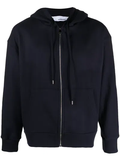 Costumein Long-sleeve Zip-up Jersey Hoodie In Blue