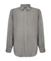 Costumein Linen Chambray Shirt In Gray
