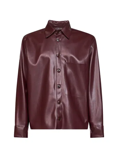 Costumein Long-sleeve Button-up Shirt Jacket In Red