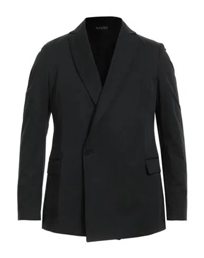 Costumein Man Blazer Black Size 36 Cotton In Blue