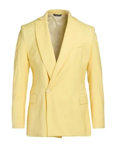 Costumein Man Blazer Pastel Yellow Size 38 Virgin Wool