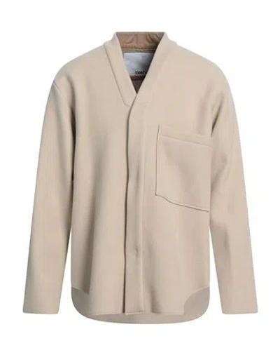 Costumein Man Coat Black Size 38 Virgin Wool, Polyamide In Beige