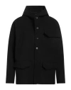 Costumein Hooded Virgin-wool Coat In Black