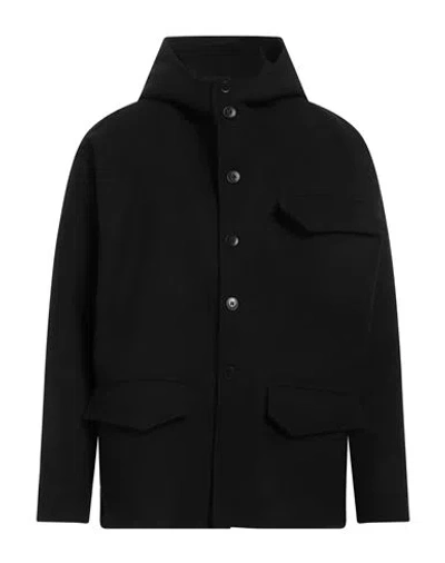 Costumein Hooded Virgin-wool Coat In Black