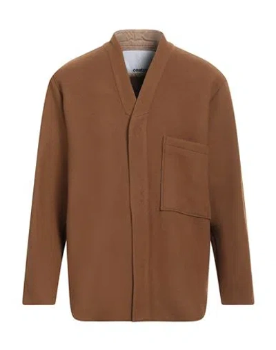 Costumein Man Coat Brown Size 36 Virgin Wool, Polyamide