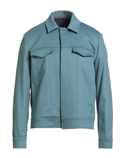 Costumein Man Jacket Slate Blue Size 40 Virgin Wool, Cashmere
