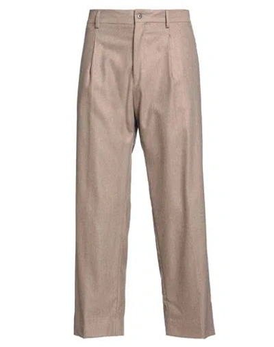 Costumein Man Pants Brown Size 36 Wool, Polyamide In Neutral