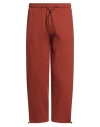 Costumein Man Pants Rust Size Xs Virgin Wool, Polyamide In Red