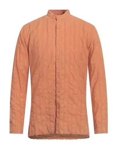 Costumein Man Shirt Apricot Size 38 Cotton In Orange