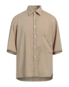 Costumein Man Shirt Beige Size 42 Virgin Wool In Beige