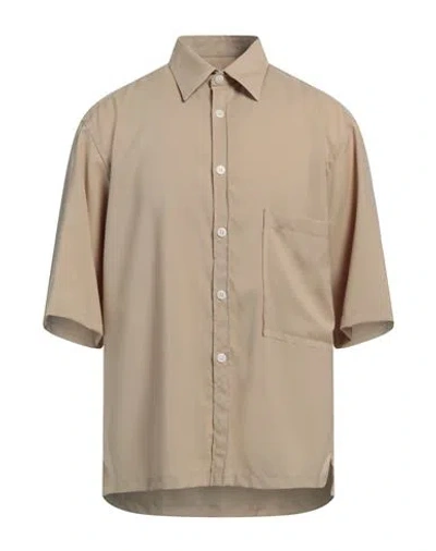 Costumein Man Shirt Beige Size 42 Virgin Wool